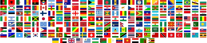 Flags of all 195 countries